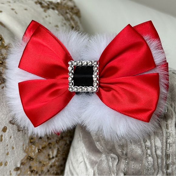 🆕 Satin Red Bow Tie - Picture 6 of 7